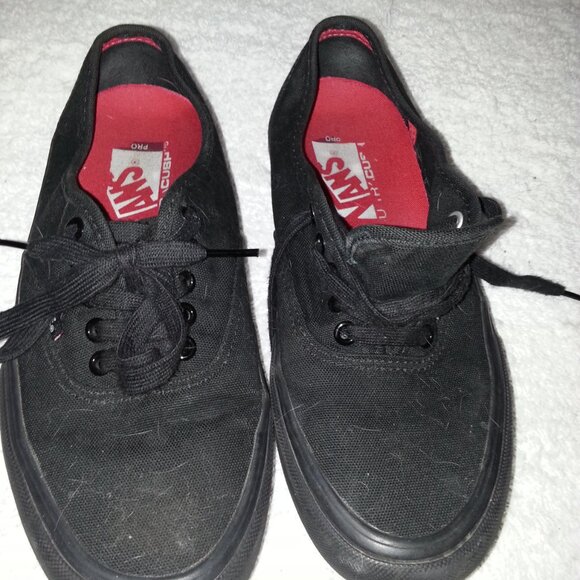 Black Vans Waitress Sneakers Worn - Picture 1 of 12